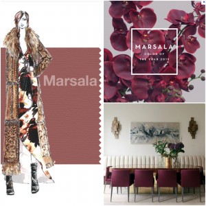 Décoration couleurs tendances marsala